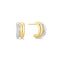 Two-Tone Duet Mixed Huggie Hoop Earrings